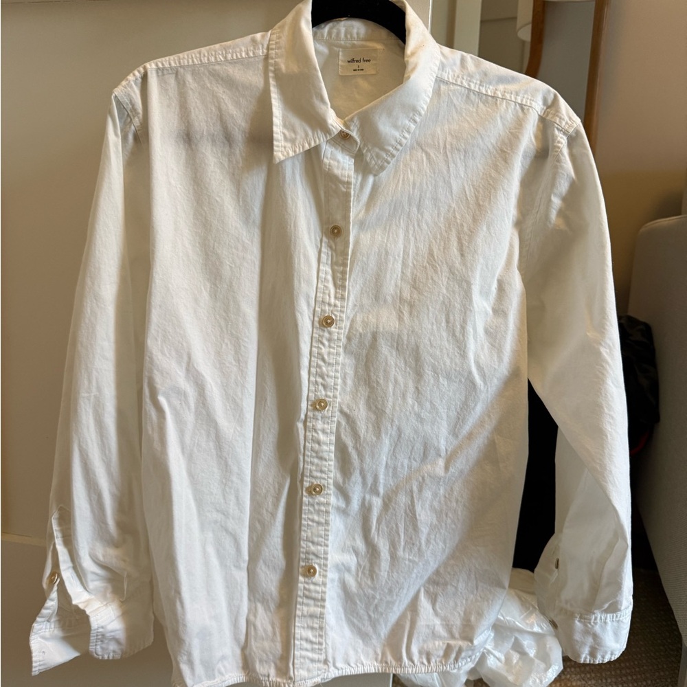 Aritzia White Button Down Shirt